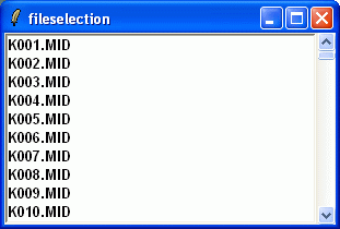 file selection window